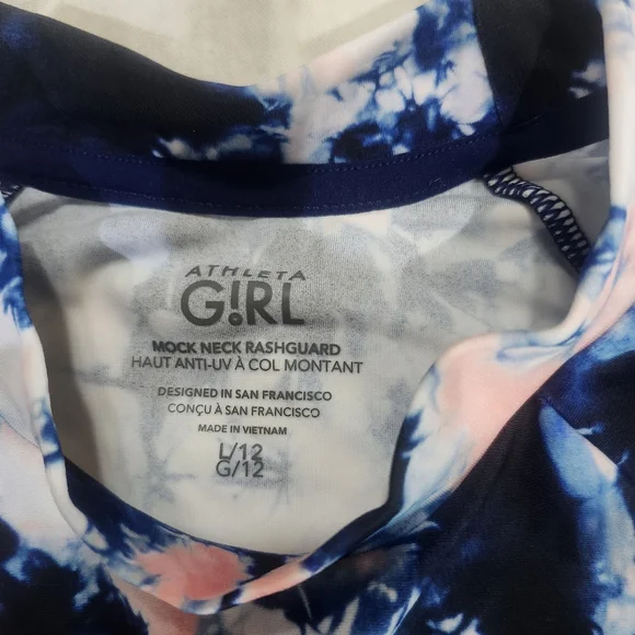 Athlete Girl Mock swim top size Large/12 - Picture 4 of 6